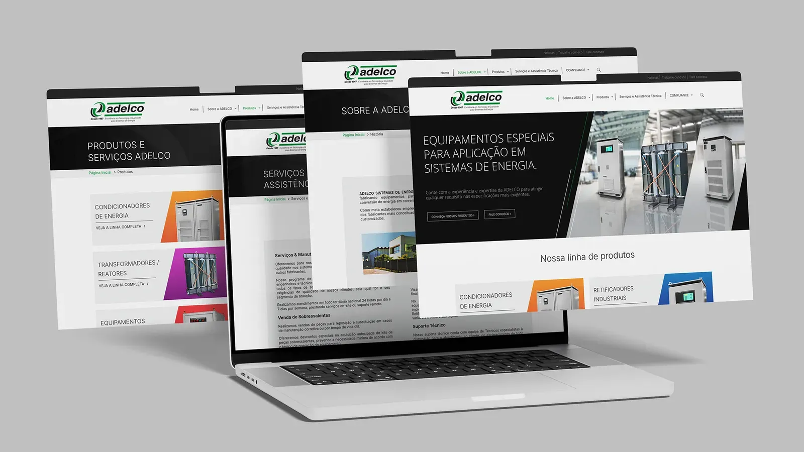 Desenvolvimento de site B2B para indústria de automação - Web design industrial
