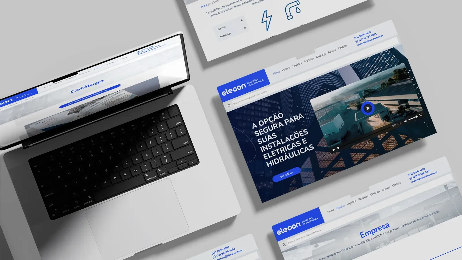 Website corporativo B2B para engenharia elétrica - Desenvolvimento web técnico